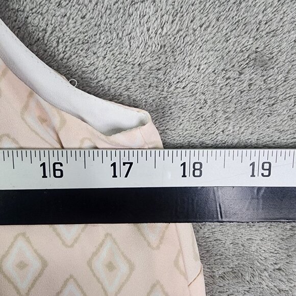 Women's Loft Outlet Sleeveless A Line Dress Diamond Pattern Pink & White Size S - Picture 7 of 9